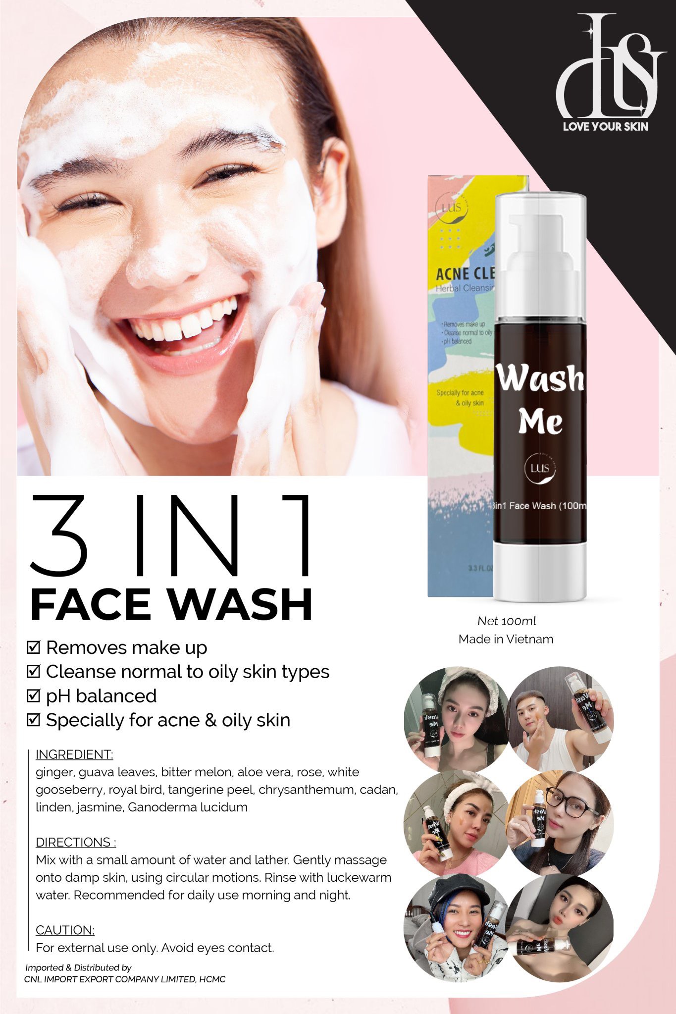 sữa rửa mặt 3 in 1